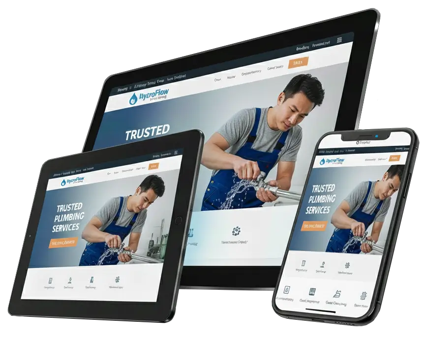 Professional responsive plumbing web design optimized for all devices.