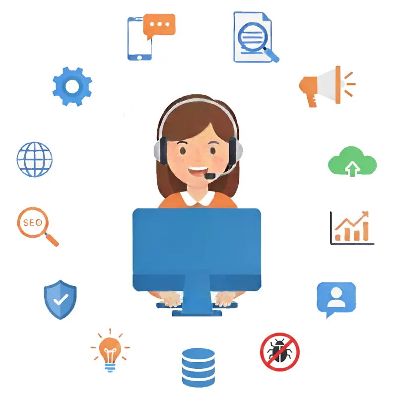 IT support for web services business growth.